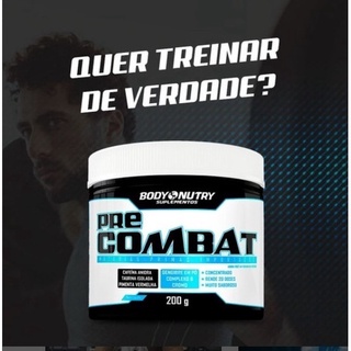 Pré Combat 200g Body Nutry Pré treino de verdade Picolinto de cromo