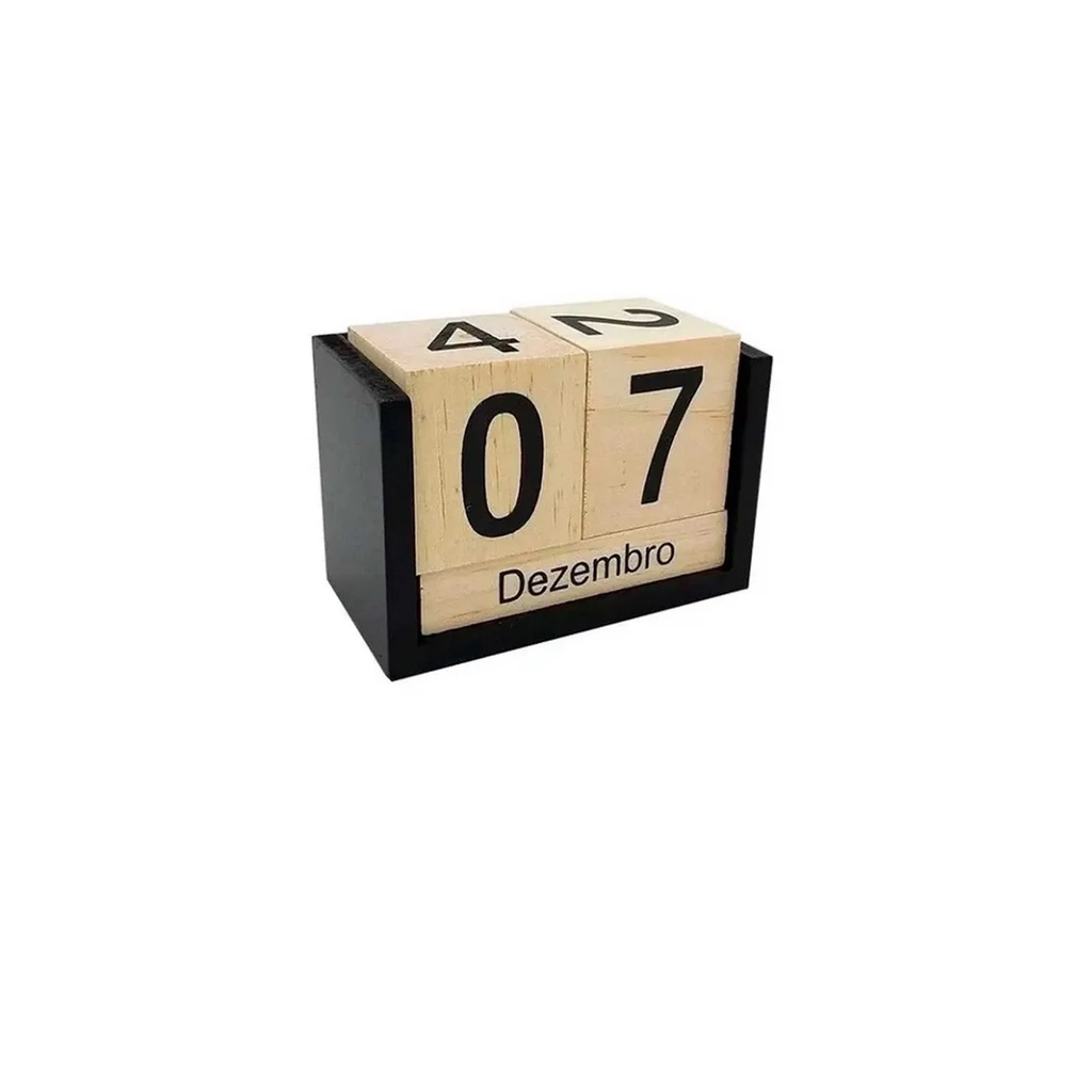 Calendário Permanente Para Mesa De Madeira Home Office Decor Shopee