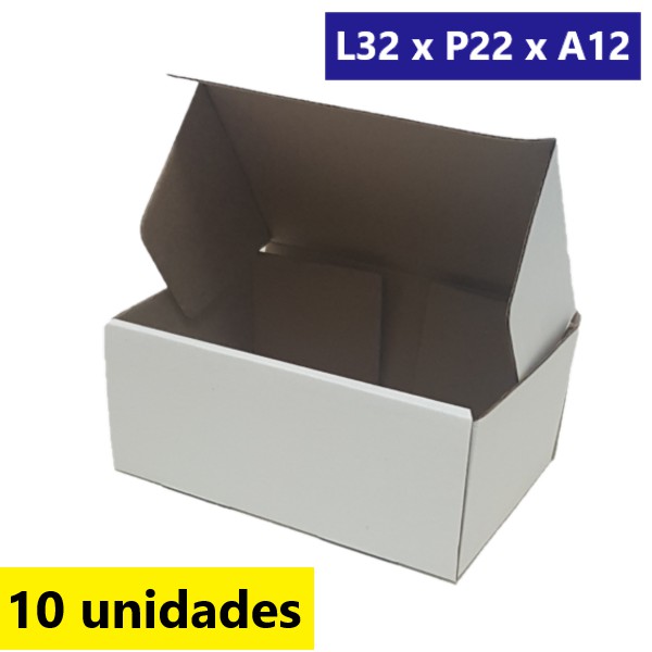 Caixa De Papelão Para Correio Sedex/pac 32x22x12cm Kit 10