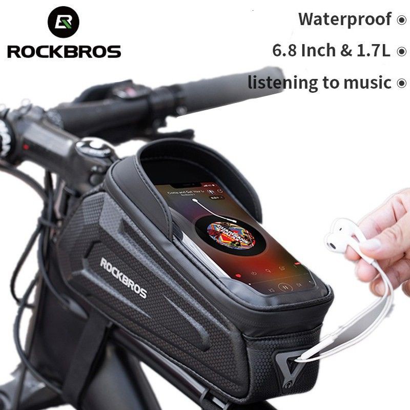 ROCKBROS Bolsa de Bicicleta MTB Suporte para Celular Incluso 1 7L À