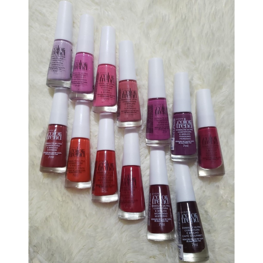 Esmalte Avon Color Trend Ultra Cobertura E Brilho 7ml Tons Vermelhos