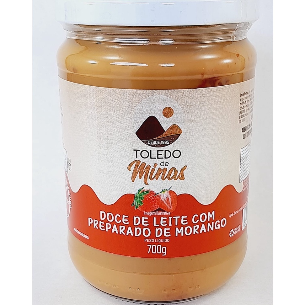 Doce De Leite Cremoso Morango G Toledo De Minas Tradicional