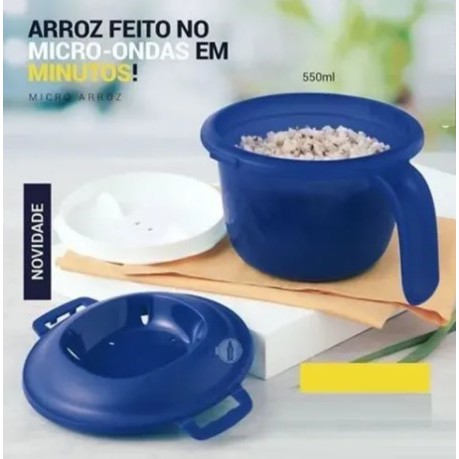 Tupperware Micro Arroz 550ml Azul Shopee Brasil