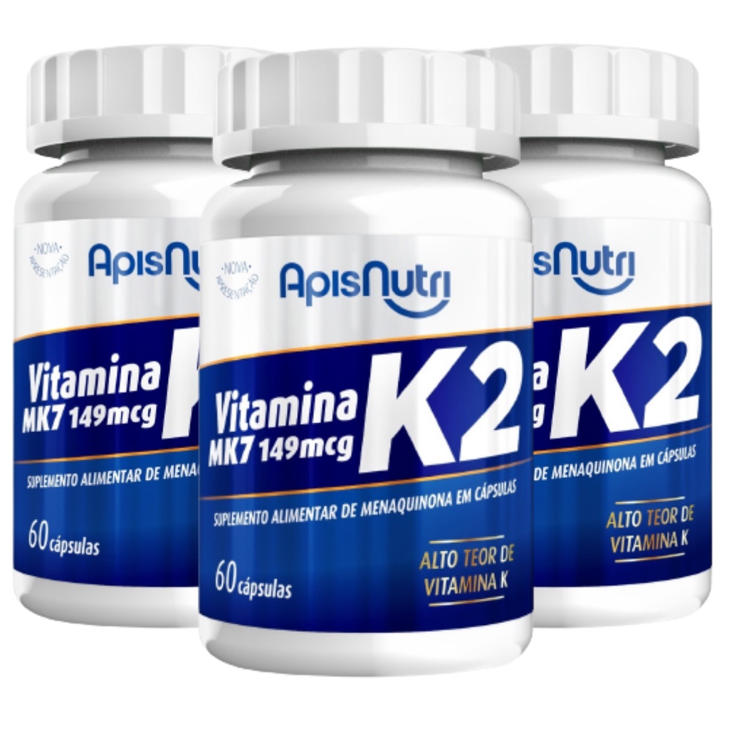 Vitamina K2 Mk7 149mcg Por Cápsulas 3x 60 cap Menaquinona 7 Shopee Brasil