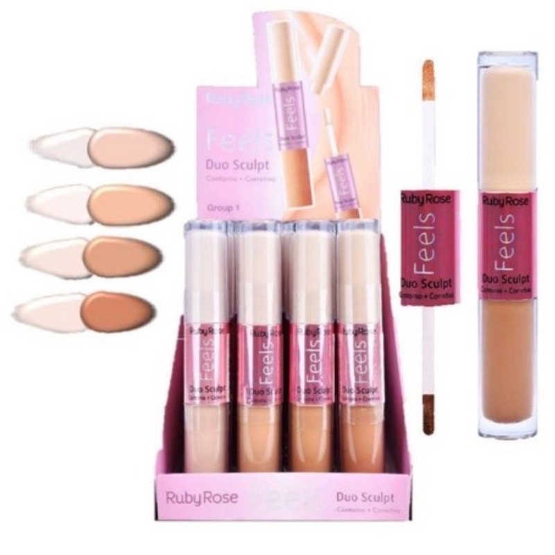 Corretivo E Contorno Duo Sculpt Feels Ruby Rose Hb Envio Imediato