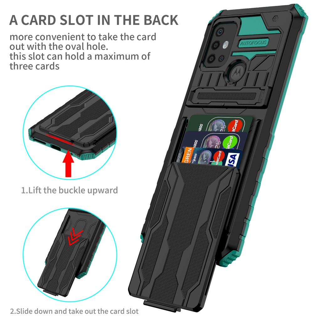 Capa De Celular De Luxo Anti Impacto Suporte Para Motorola Moto G30