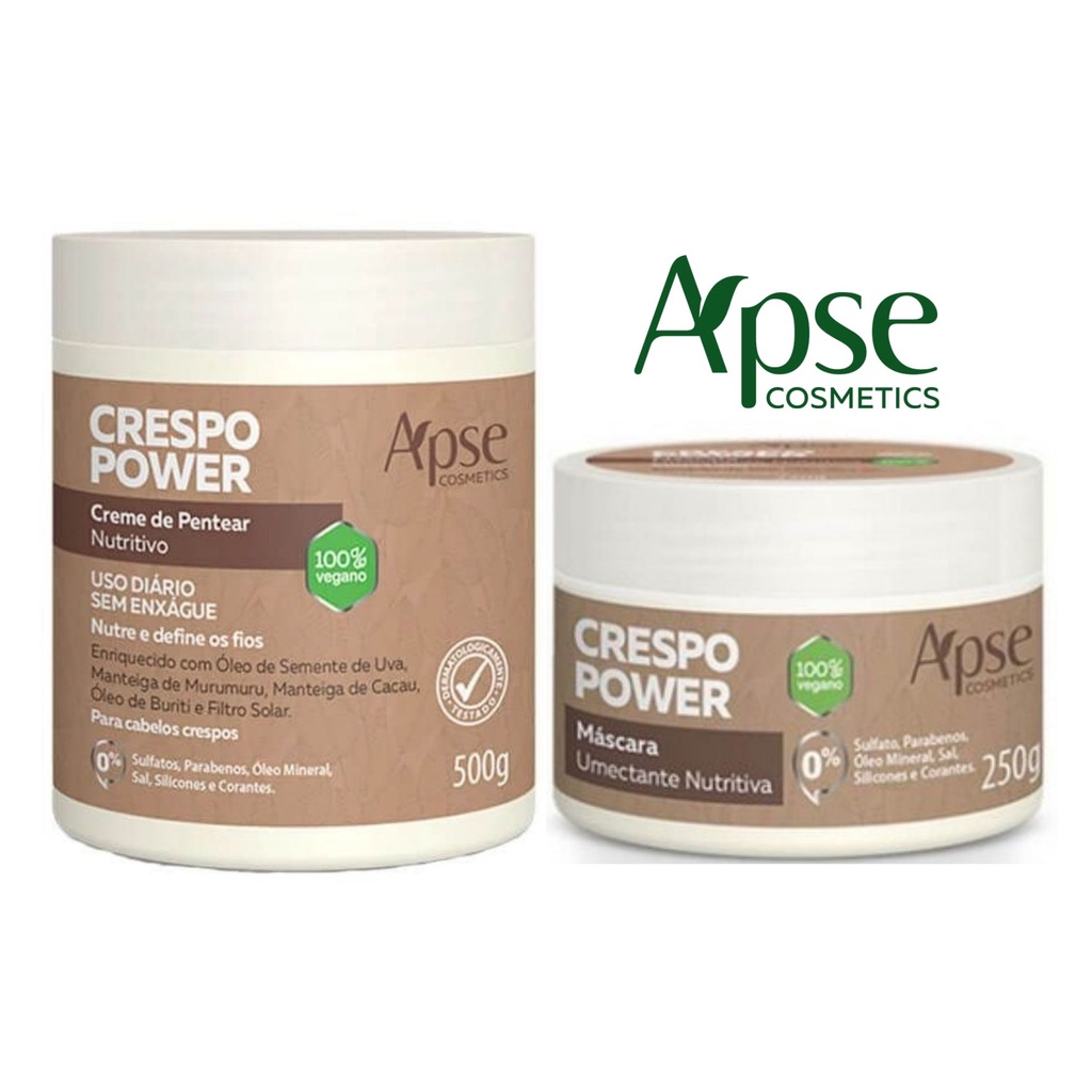 Kit Creme De Pentear E M Scara Nutritiva Crespo Power Apse Shopee Brasil