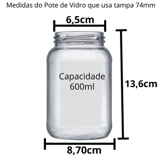 100 Unidades Tampa Para Vidro De Conserva 74mm Shopee Brasil