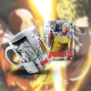 Caneca One Punch Man Saitama Genos Garou Porcelana 325ml Shopee Brasil