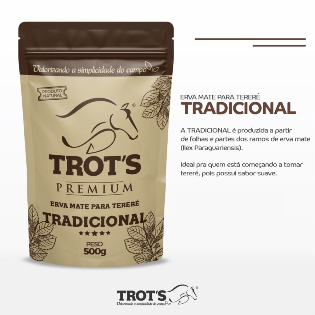 Erva mate p Tereré Trots Premium escolha o sabor Tradicional Pura