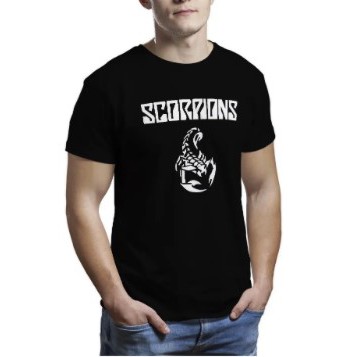 Camisa Camiseta Scorpions Banda Rock and Roll Heavy Metal 100 Algodão