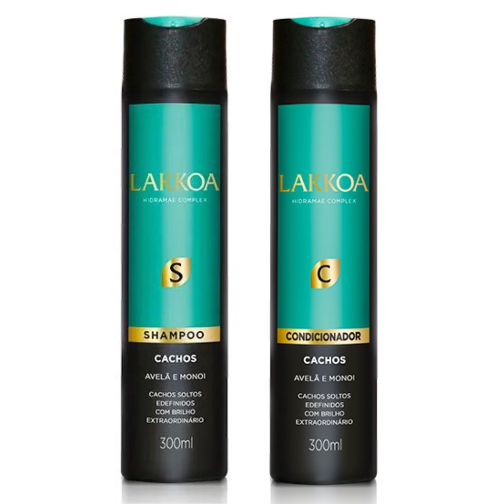 Shampoo E Condicionador Cachos Soltos Brilho Lakkoa 300ml Shopee Brasil