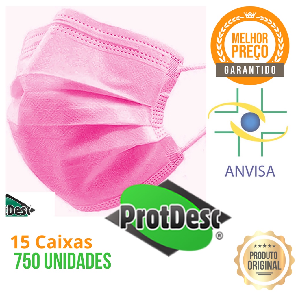 Mascara Tripla Elastico Rosa Protdesc Cx Un Shopee Brasil