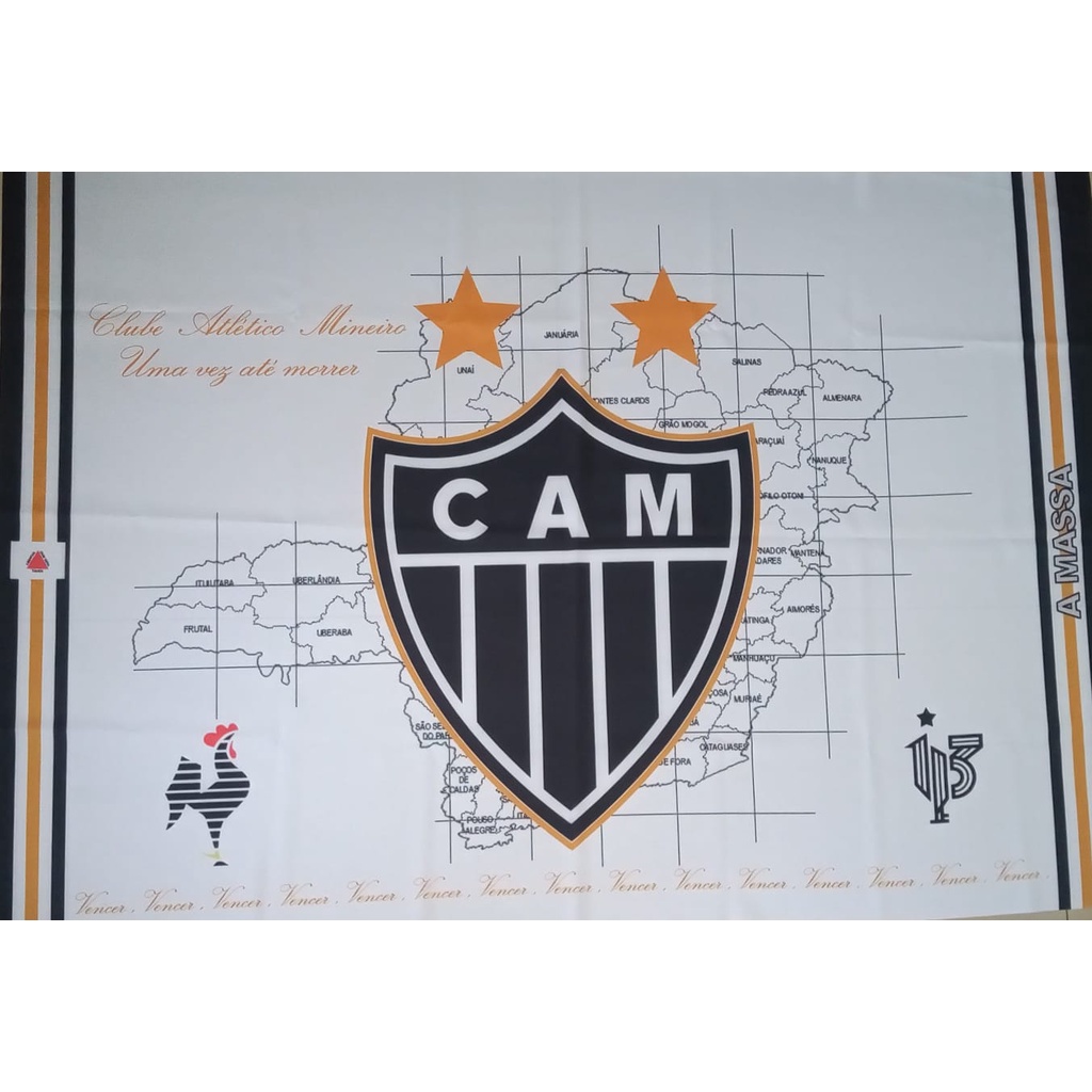 Bandeira Atl Tico Mineiro Galo Manto Da Massa Grande Shopee Brasil