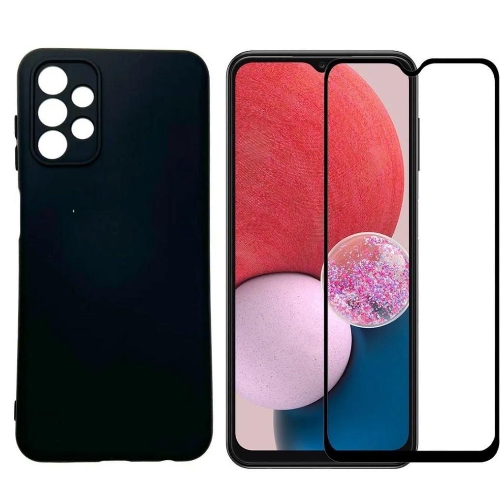 Capa Capinha Case Aveludada Película de vidro 9D SAMSUNG GALAXY A13