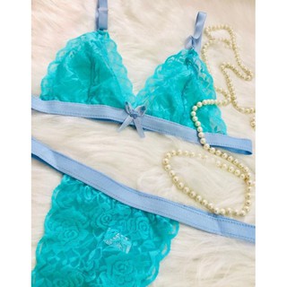 Conjunto Renda Lingerie Bicolor Sem Bojo Sexy Moda Ntima Bicolor