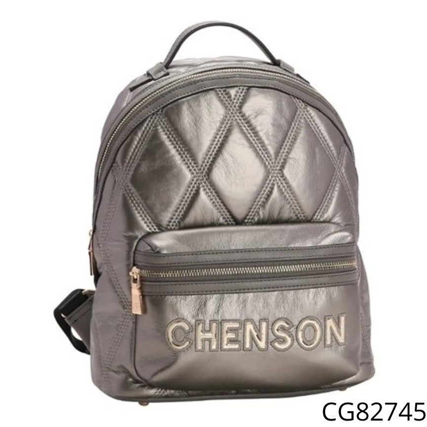 Mochila Feminina Chenson CG 82745 Cinza Metalizado Shopee Brasil