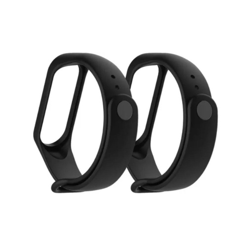 Kit Pulseira Silicone Preta Mi Band E Pronta Entrega Escorrega