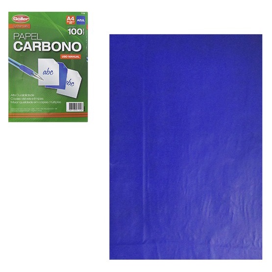 Papel Carbono Azul Para Manuscrito A4 Pacote 100 Folhas Shopee Brasil