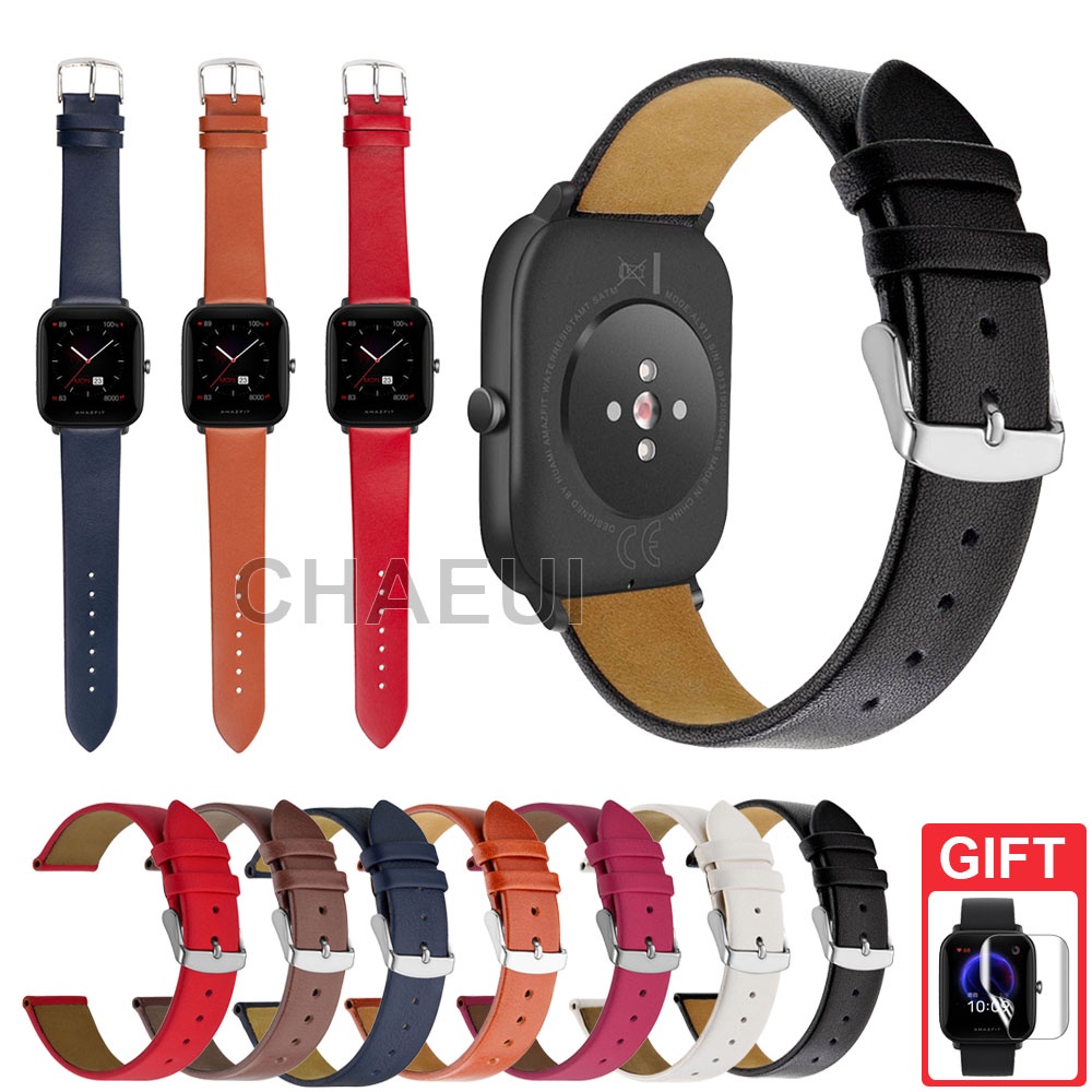 Pulseira De Couro Para Xiaomi Huami Amazfit Bip U Pro Gts Gts Mini