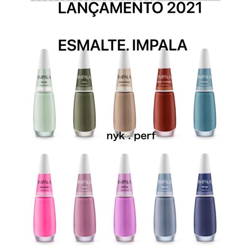 IMPALA LANÇAMENTO 2021 KIT C 10 NOVAS CORES DE ESMALTE DA IMPALA A