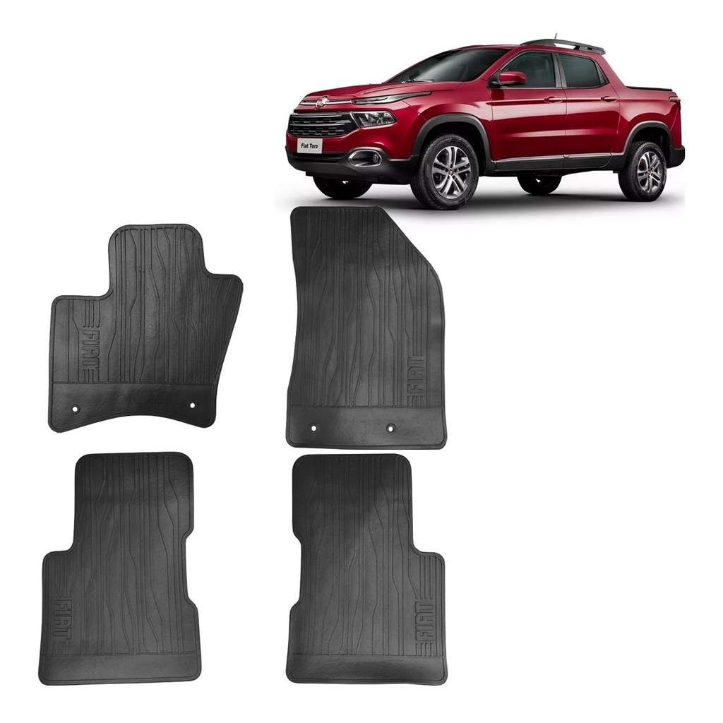 Jogo Tapete Borracha Original Mopar Fiat Toro Volcano 2019 50928586