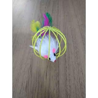 Brinquedo Para Gato Bola Gaiola E Rato Penas Shopee Brasil