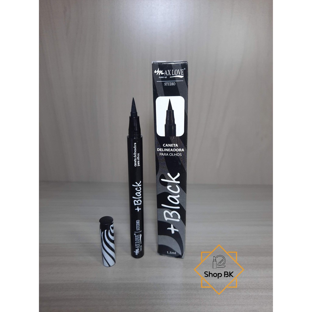 Caneta Delineadora Black Ponta Fina Max Love Shopee Brasil