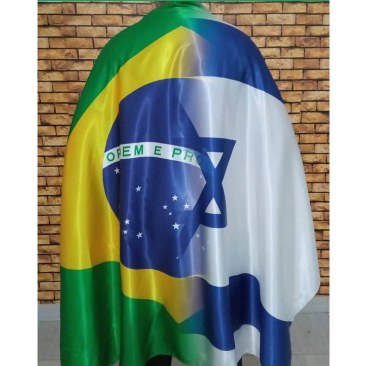 Bandeira Ou Manto Brasil Israel Shopee Brasil