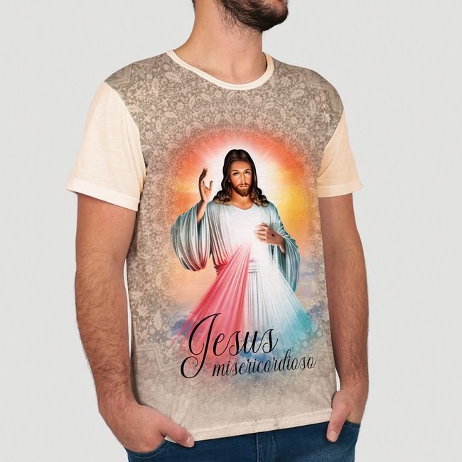 Camiseta Tradicional Jesus Misericordioso Shopee Brasil