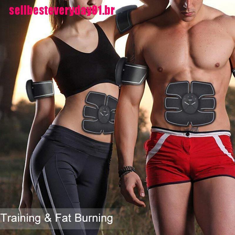 St1Br Estimulador De Abdominais Smart Abs Treino Muscular Ems Shopee