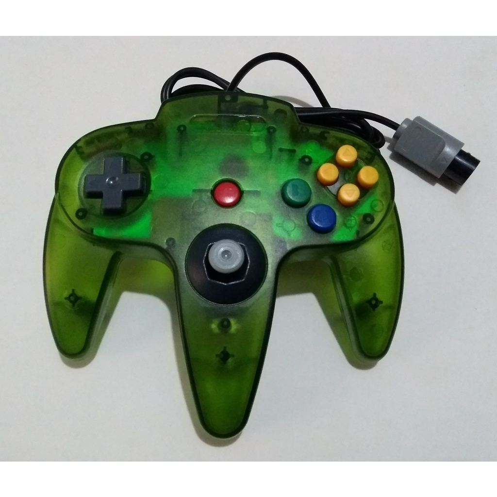 CONTROLE VERDE TRANSPARENTE PARA NINTENDO 64 Shopee Brasil