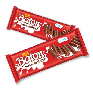 Barra De Chocolate Baton Branco Ou Chocolate Ao Leite 96g Garoto