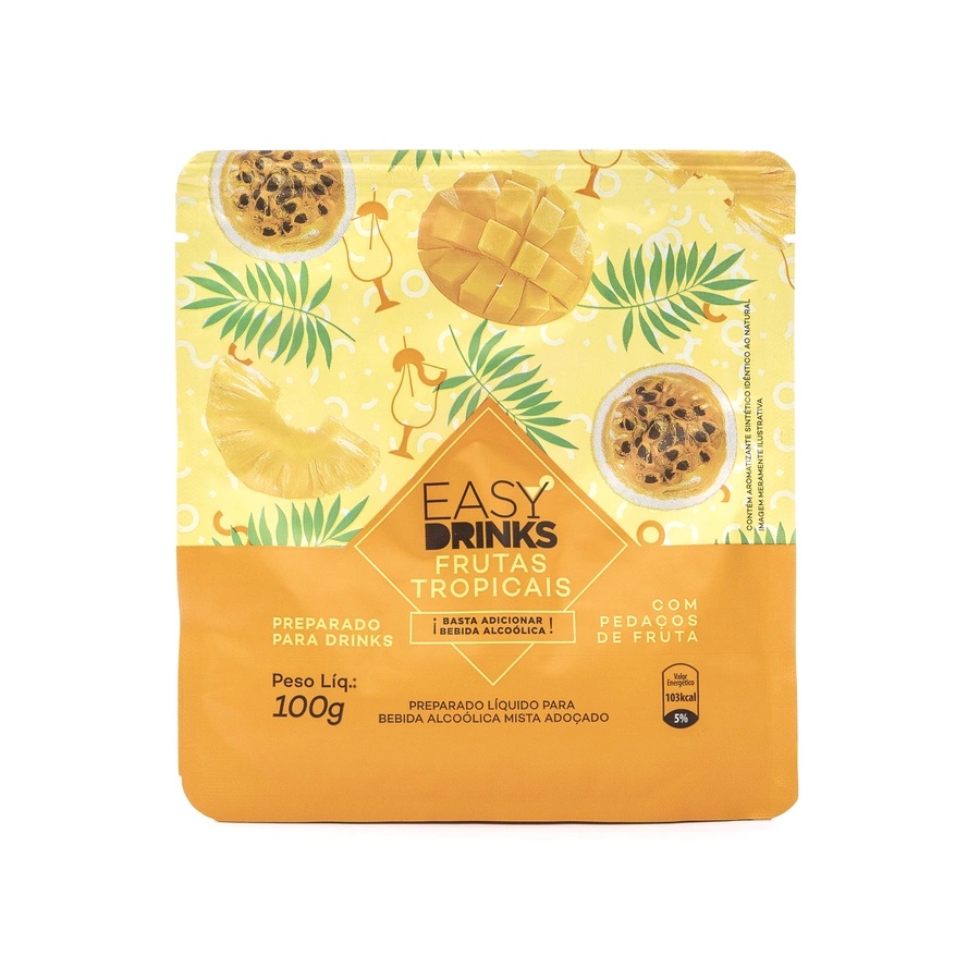 Easy Drinks Sache Preparado Frutas Tropicais Caipirinha Gin Tonica 100g