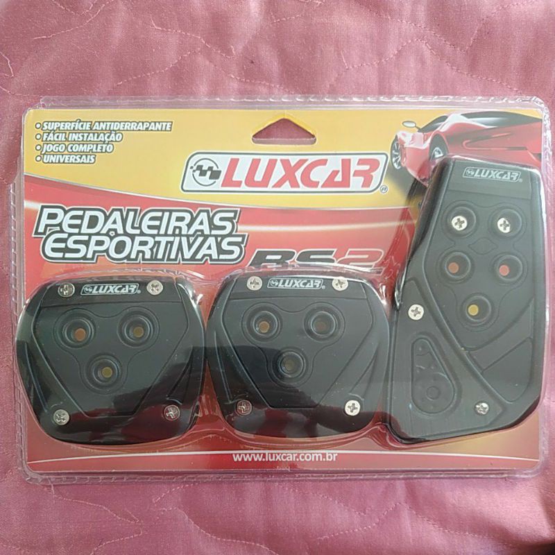 Kit Pedaleira Esportiva Luxcar 3 Peças Shopee Brasil