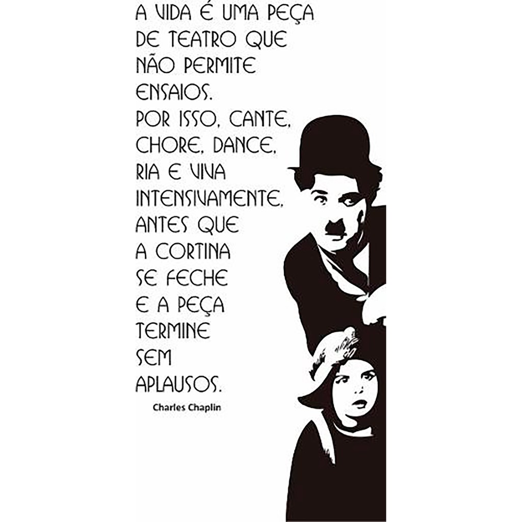 Adesivo Decorativo Para Parede E Porta Charlie Chaplin Shopee Brasil