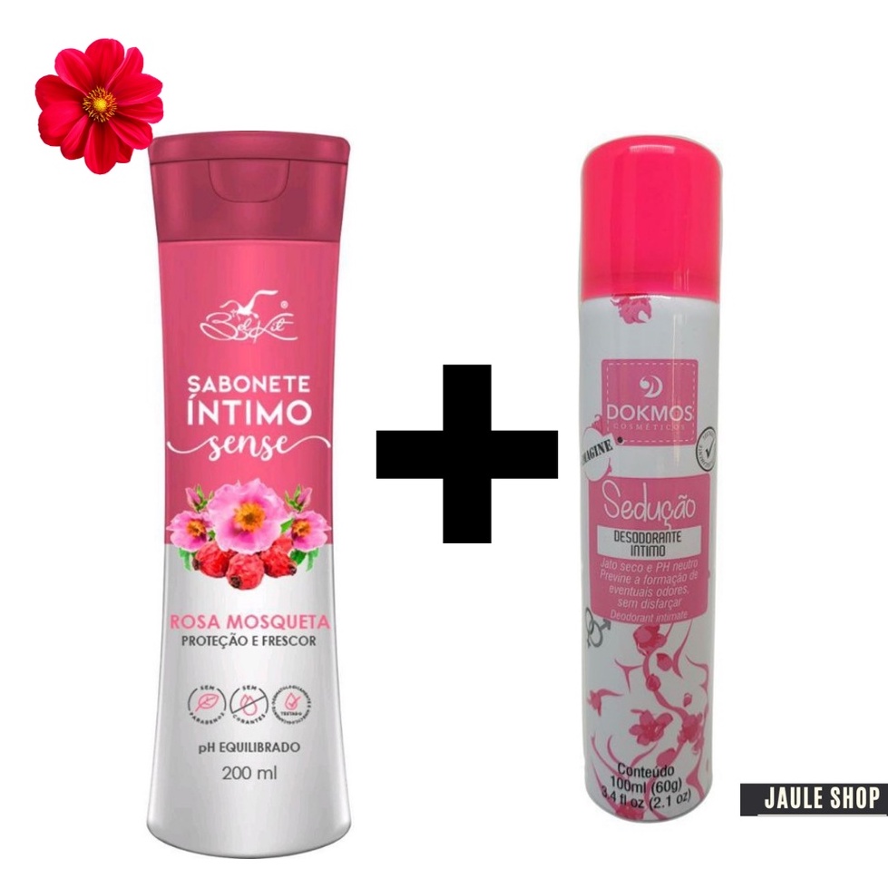 Kit Sabonete Intimo Rosa Mosqueta Belkit Desodorante Intimo Imagine