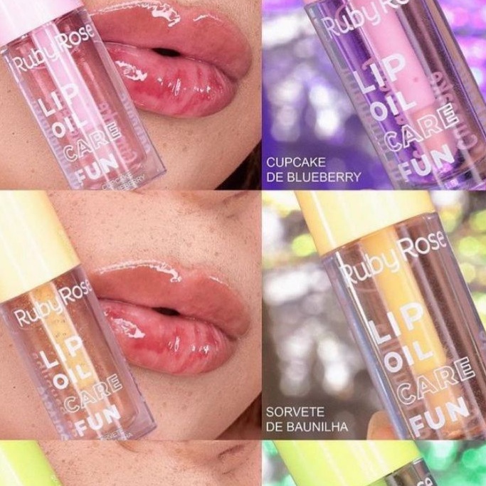 Gloss Labial Hidratante Lip Oil Care Fun Ruby Rose Shopee Brasil