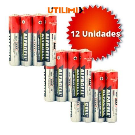 Pilha Aa Alfacell Comum Super Hyper Cartela C Unidades Shopee Brasil