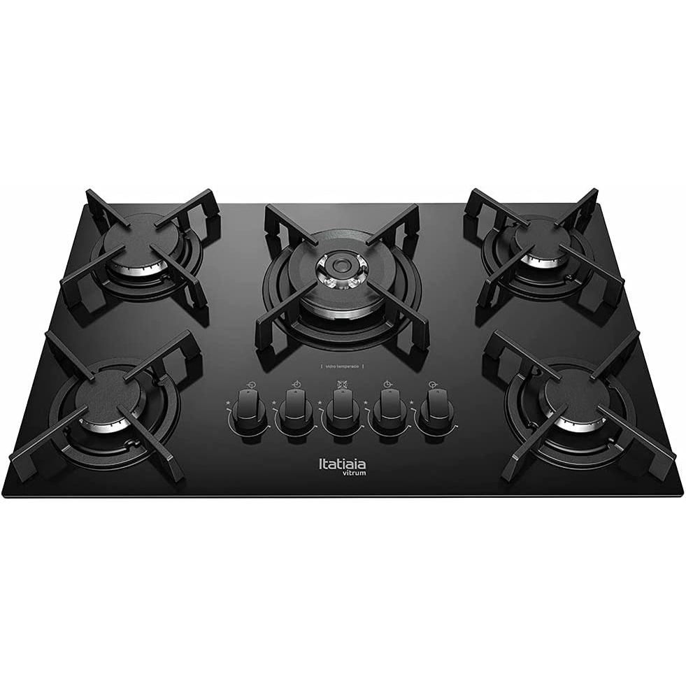 Cooktop Bocas Tripla Chama Vitrum Itatiaia Preto Shopee Brasil