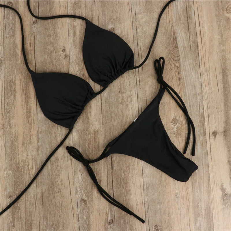 Mulheres Sexy Biquíni Brasileiro Maiô Sutiã Push up Bikini Set Duas