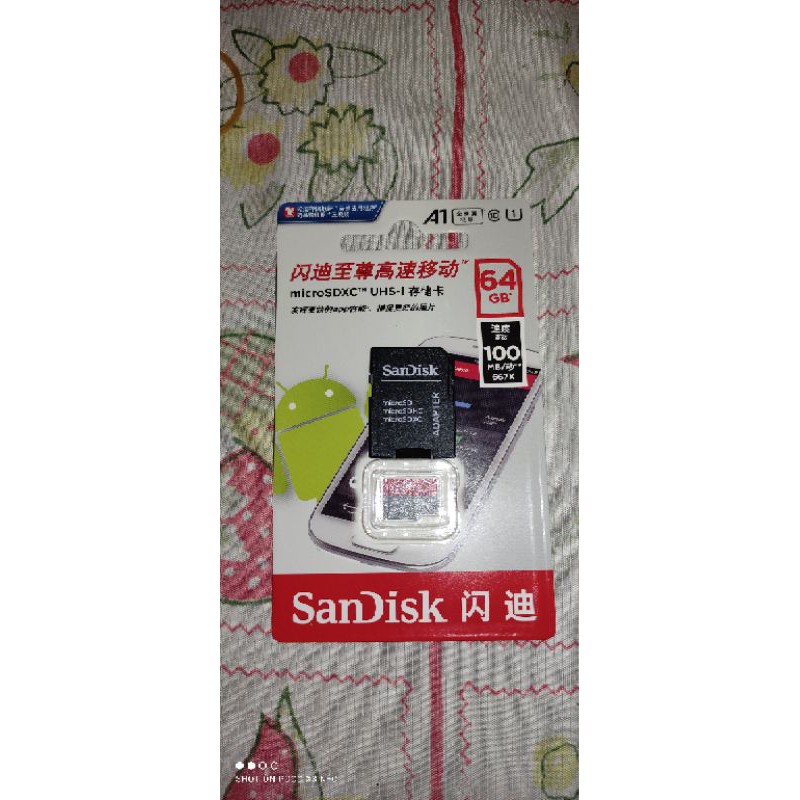 Cart O Micro Sd Gb Sandisk Original Modelo Zn Mn Adaptador