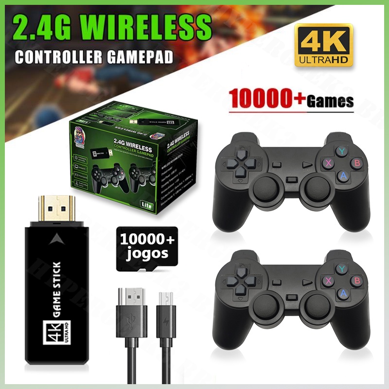 Video Game Stick Jogo Vara 4k Clássico Retro Sem Fio U8 Console