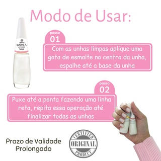 Esmalte Impala Luna Perolado Branquinho Francesinha Shopee Brasil