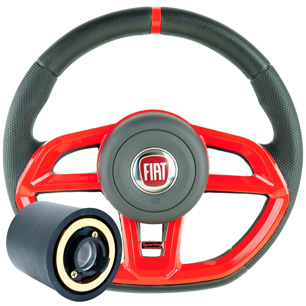 Volante GTI Vermelho Punto Weekend Palio Stilo Siena Strada Idea