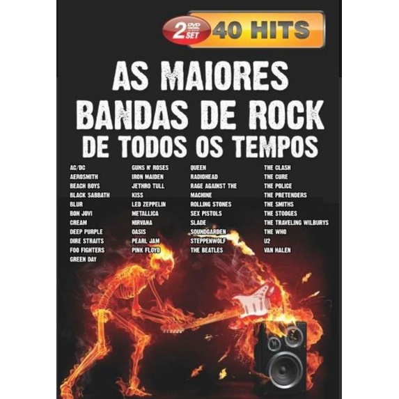 Dvd Duplo As Maiores Bandas De Rock De Todos Os Tempos Lacrado E