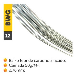 Arame Galvanizado Bwg Fio Mm Kg Metros Shopee Brasil