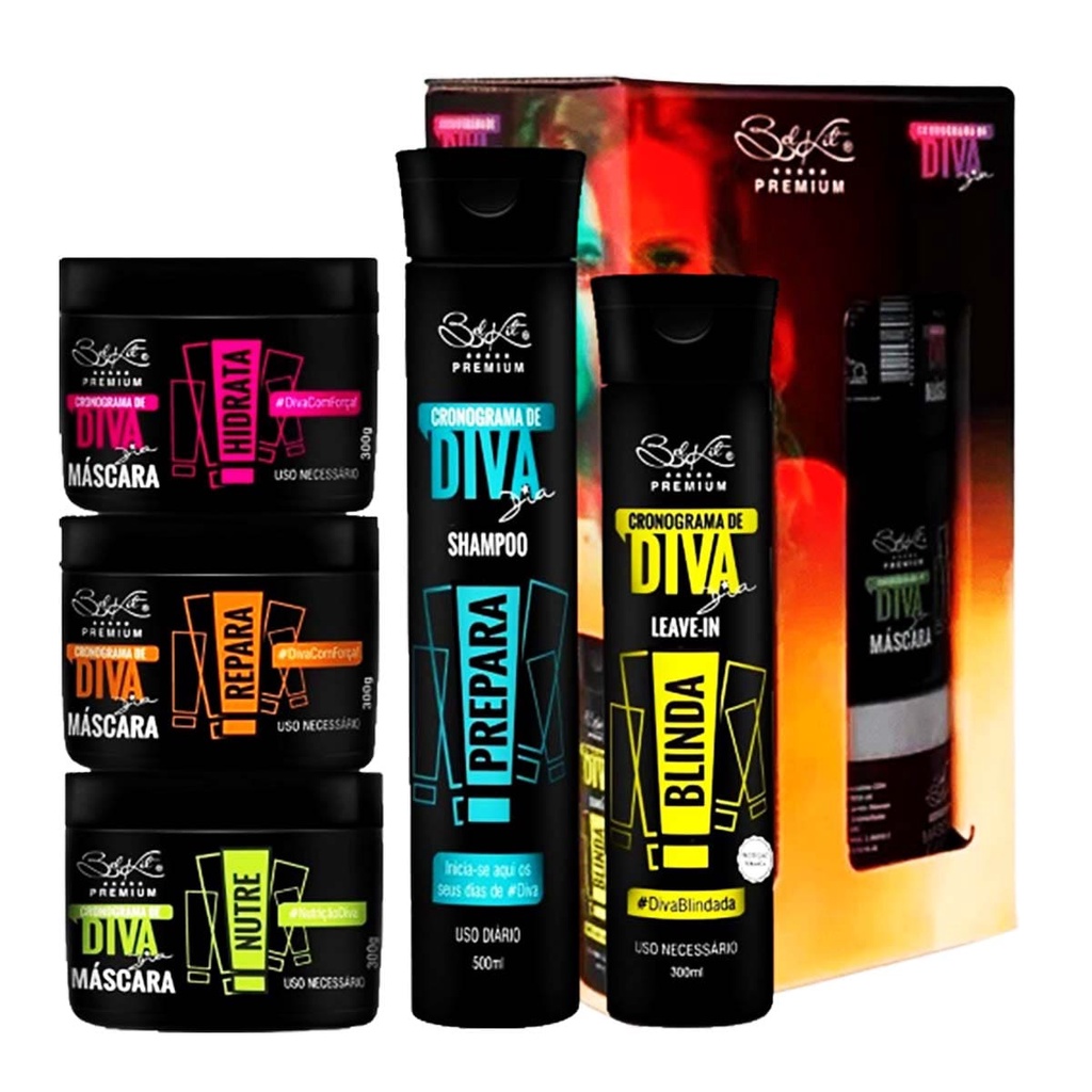 Kit Capilar Cronograma De Diva Premium Belkit Shopee Brasil