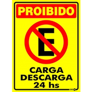 Placa De Sinalizacao Proibido Estacionar Carga E Descarga Shopee Brasil