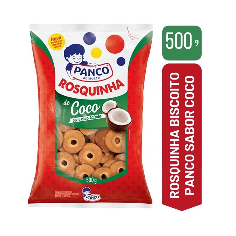 Biscoito Rosquinha Coco Chocolate Panco 500g Shopee Brasil